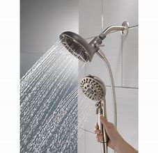 Image result for Brushed Nickel Dual Shower Head Systems