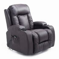Image result for Homcom Faux Leather Adjustable Manual Swivel Base Recliner Chair With Comfortable And Relaxing Footrest - Black