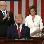 Image result for State of the Union Nancy Pelosi Tearing Speach