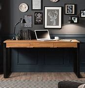 Image result for Natural Wood Modern Desk