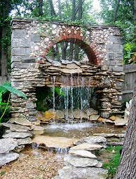 Image result for Backyard Waterfall Designs