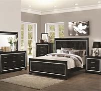 Image result for Black and Mirrored Bedroom Furniture