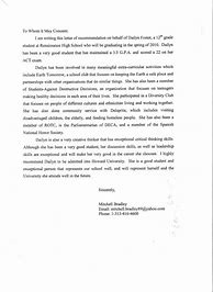 Image result for College Recommendation Letter From Parent