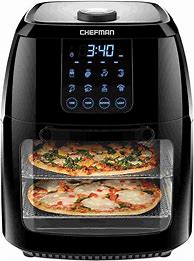 Image result for 20Qt/18L Air Fryer Oven, 1800W 10-In-1 Air Fryer Toaster Oven Family Size Countertop Oven For Home Kitchen, Black, Size: One Size, Silver
