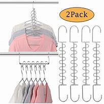 Image result for Clothes Hangers Space Savers Curtain Rings