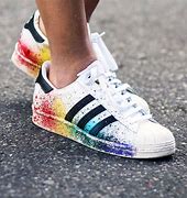 Image result for Rainbow Adidas Shoes Gold