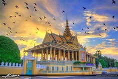 HDR Image of the Temple at Phnom Penh Cambodia | Royal Stock Photo