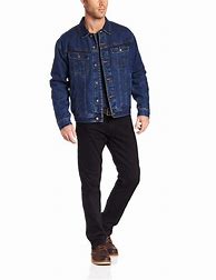 Image result for Men's Wrangler® Flannel-Lined Denim Jacket, Denim L