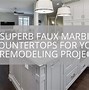 Image result for Faux Marble Paint for Countertops