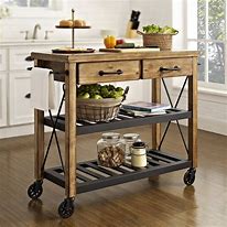 Image result for Rustic Kitchen Island Cart