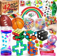 Image result for 43Pack Sensory Fidget Toys Set Bundle Stress Relief Anti-Anxiety Tools Toys For Boy Girl Adult Christmas Figetget Toys Set Autistic ADHD Fidgets Box S