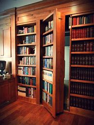 Image result for Bookshelf Wall with Hidden Door