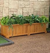 Image result for Large Rectangular Wooden Planters Outdoor
