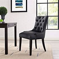 Image result for Comfortable Black Cushioned Dining Room Chairs