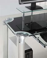 Image result for Glass Desk with Shelves