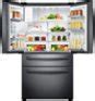 Image result for Samsung 4 Door Refrigerator Black Stainless