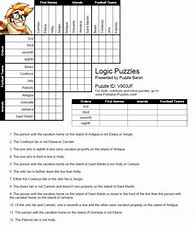 Image result for Easy Logic Puzzles