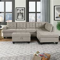 Image result for Sectional Sofa with Storage Ottoman
