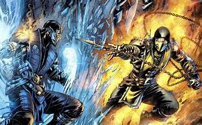 Image result for Mortal Kombat 1 Scorpion vs Sub-Zero