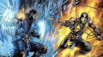 Image result for Mortal Kombat 12 PS5 Wallpaper Scorpion and Sub-Zero