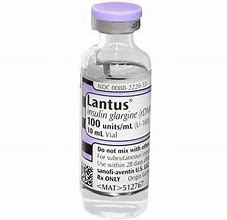 Image result for Lantus 100U/Ml Insulin Solution - 10Ml Vial
