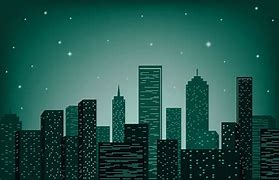 Image result for City at Night Drawing