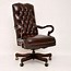 Image result for Antique Leather Swivel Desk Chair