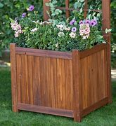 Image result for Wooden Yard Planters