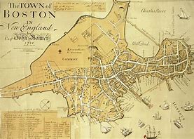 Image result for Old Map of Boston 1775