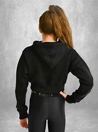Image result for Cropped Hoodie with Elastic Waist Black