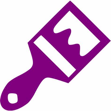 Purple paint brush icon - Free purple brush icons