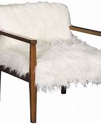 Image result for Wooden Chairs with Faux Fur
