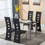 Image result for Glass Dining Table with Chairs