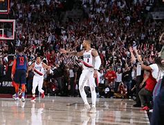 Image result for Damian Lillard Shot Over Paul George