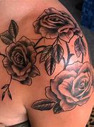 Image result for Men's Rose Tattoos On Shoulders