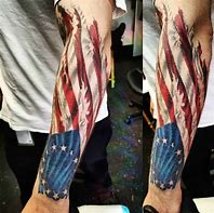 Image result for Forearm Flag Tattoo Designs