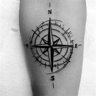 Image result for Really Simple Compass Tattoo Outline