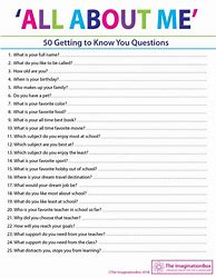 Image result for 100 Get to Know Me Questions