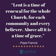 Image result for Pope Francis Lent
