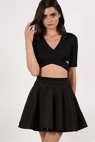 Image result for Tank & Skater Skirt Set - Black