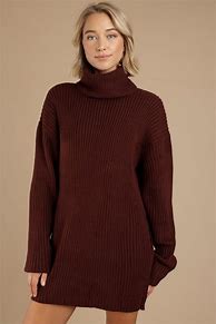 Image result for Dark Brown Sweater Dress