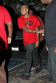Image result for Chris Brown Wearing Red