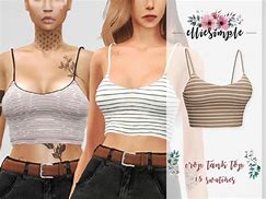 Image result for Sims 4 Cropped Tanks Tops CC
