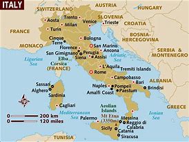 Image result for Show Me a Map of Italy
