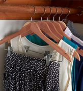 Image result for Wood Pants Hangers with Clips
