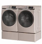 Image result for Samsung 4.5-Cu Ft High Efficiency Stackable Steam Cycle Front-Load Washer (Champagne) ENERGY STAR | WF45R6100AC