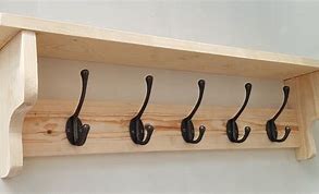 Image result for DIY Wall Mounted Coat Rack with Shelf