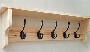 Image result for Stand Up Wood Coat Hanger