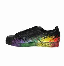 Image result for rainbow adidas superstar shoes