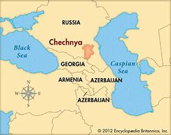 Image result for Map Showing Chechnya